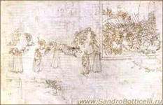 Чистилище, Песнь X. Иллюстрация к «Божественной Комедии» Данте. Боттичелли