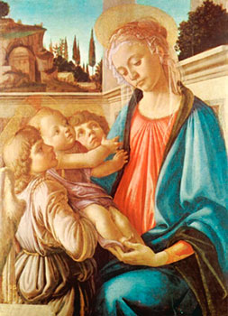 Мадонна с Младенцем и двумя ангелами. Ботичелли / sandrobotticelli.ru