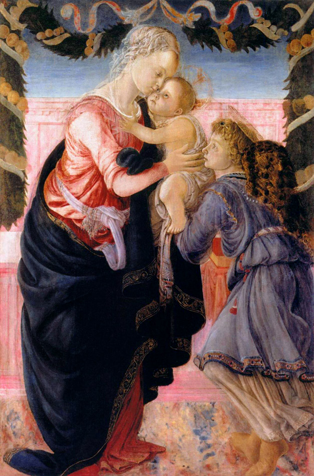 Мадонна с Младенцем и ангелом. Сандро Ботичелли / sandrobotticelli.ru