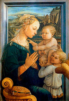 Мадонна с Младенцем и ангелами. Филиппо Липпи / sandrobotticelli.ru