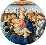Мадонна с Младенцем и восемью ангелами, или Рачинское тондо. Боттичелли